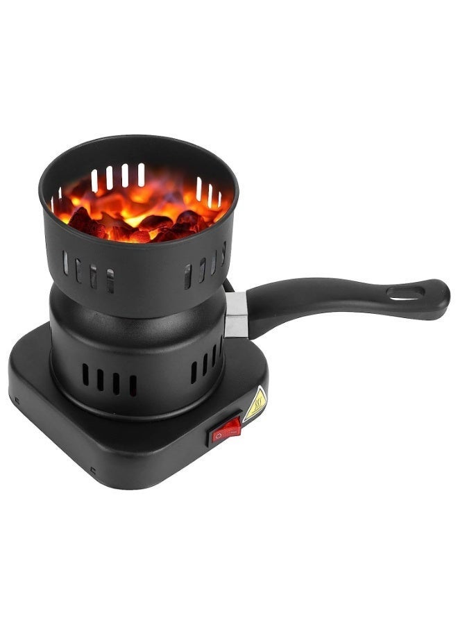 موقد إشعال الفحم الكهربائي محمول مع مقبض قابل للإزالة – سريع التسخين لإشعال الفحم للشواء والمواقد والاستخدام الخارجي - Image 1